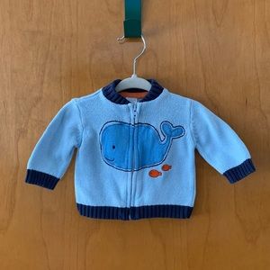 💰10/$50💰Carter’s 3 Month Light Blue Whake Sweater Jacket